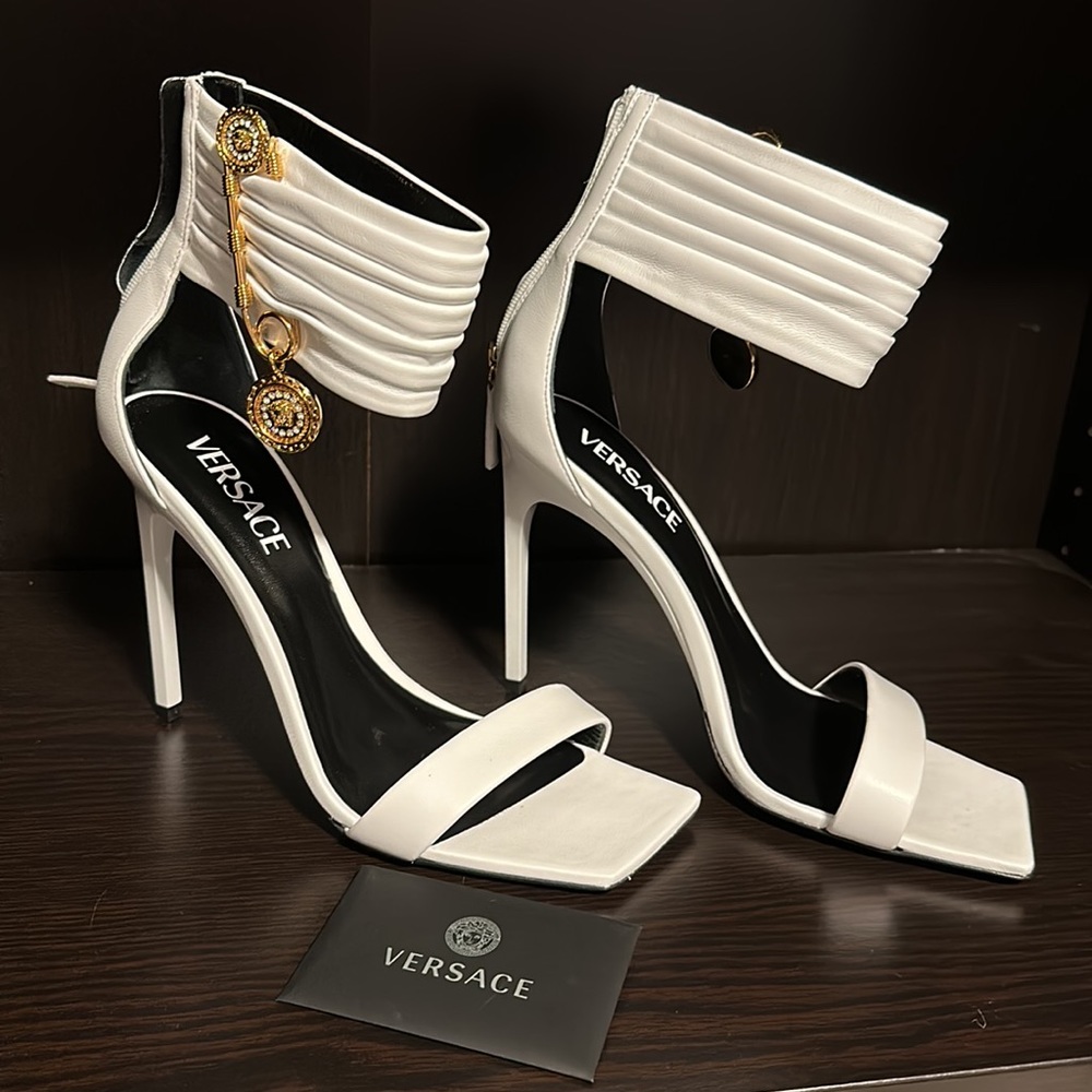Versace safety pin stilettos